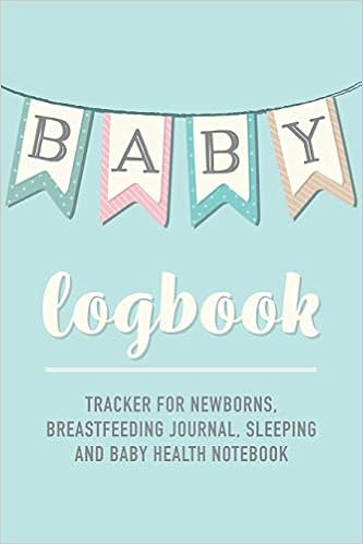 Baby Logbook Light Blue Banner Tracker For Newborns