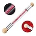 TOODOO Nail Brush Sponge Nail Brush Picking Dotting Gradient Pen Brush Ombre Nail Art Tools with 4 Replacement Heads (Pink)