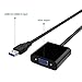 USB 3.0 to VGA Adapter Multi-display Video Converter- PC Laptop Windows 7/8/8.1/10,Desktop, Laptop, PC, Monitor, Projector, HDTV, Chromebook (Black)