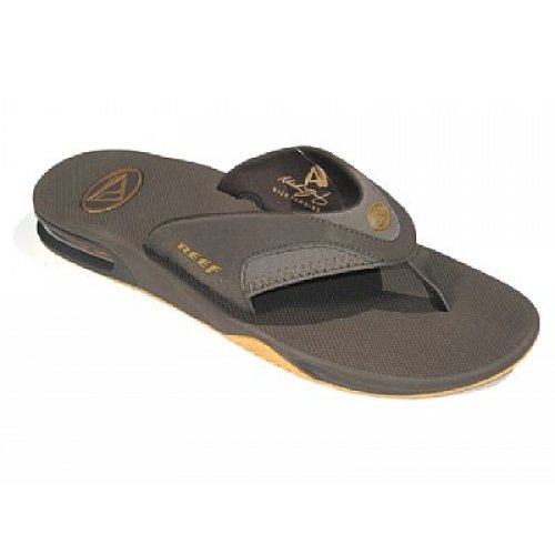 Reef Men s Fanning Speed Logo Sandal,  Brown/Gum,  11 M US