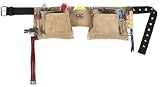 CLC Custom Leathercraft 527X Heavy Duty Top Grain Suede Construction Work Apron, 2 Hammer Loops, 12 Pocket