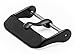 BARTON WATCH BANDS - Replacement Buckle - Choice of Color & Width - Black 22mm - Vacuum PVD Finish