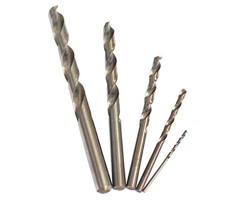 Generic 2 point 5mm : 1.0/1.1/1.2/1.3/1.4/1.5/1.6/1.7/1.8/1.9/2.0/2.1/2.2/2.3/2.4/2.5/2.6/2.7/2.8/2.9/3.0 mm HSS-CO Straight Shank Drill Bit 10pcs