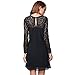 vanberfia Women's Lace Patchwork Casual Mini Chiffon Dress