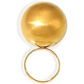 Kokoma Big Round Ball Statement Ring for Women Stainless Steel Exaggerated Chunky Ring Finger Rings Comfort Fit Geometric Unique Jewelry Christmas Party