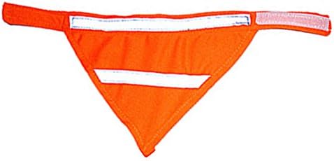 Kingnew Pet Dog Cat Reflective Triangle Scarf Night Safety Bandana, Orange-M