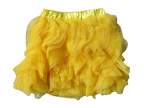 Coolbiz Girl'S Ruffle Tulle Skirt Yellow