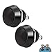 Quentacy 2Pack Momentary Push Button Switch Waterproof SPST DC 36V 2A Metal Shell 12mm 1/2