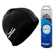 AqtivAqua Swim Cap Swimming Caps for Women Men Adult Kids Girls Boys Youth Hat (Black Color)