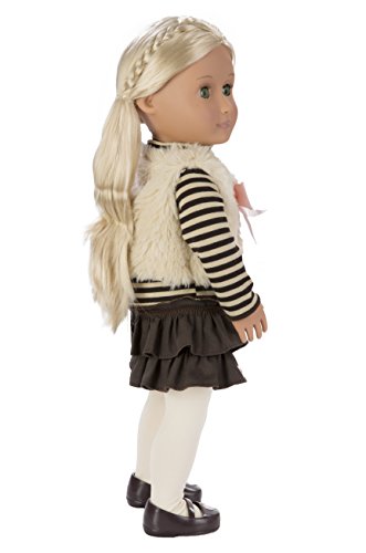 Our Generation Holly 18-Inch Doll with Tights, Frilly Skirt
