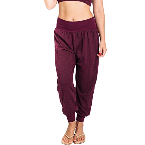 organic cotton harem pants Burgundy 