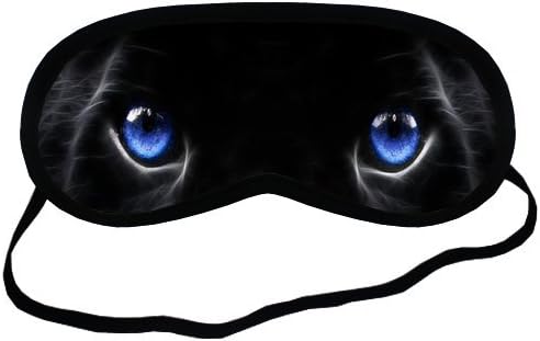 Custom Cool Plack Panther Eyes Sleeping Mask Novelty Travel Or Home Soft Cotton Sleeping Aids Eye Mask Cover Shade Blindfold Rest Shield