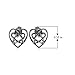 Oxidized Sterling Silver Celtic Knot Heart Stud Earrings