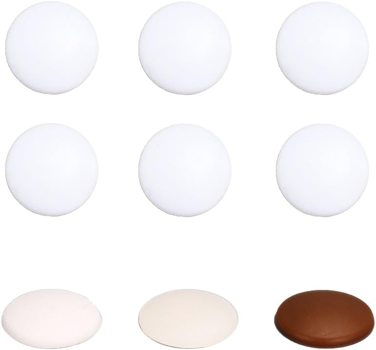 Door Knob Wall Protector Self-Adhesive Door Handle Rubber Bumper, Wall Guards Rubber Door Stopper, 6 Pack (White)
