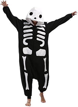 FS Unisex Adult Onesie Pajamas Skull Animal Costume Sleepwear Cosplay