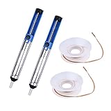 4-in-1 Desoldering Wick with Solder Sucker, Fody Blue Vacuum Pump Solder Removal Tool with 2.5mm Width, 1.5m Length Solder Braid
