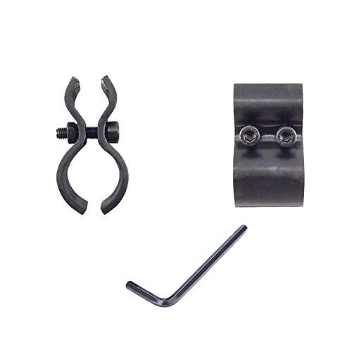 Mike Home Shelf Pole Connector Double Port Pipe Clamps Clips - Black 2 Pcs (B)