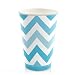 Chevron Blue - Hot & Cold Drinking Cups (8 count)