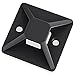 Darller 100 Pack Self Adhesive Cable Tie Mounts Wire Tie Base Holders (25mm x 25mm, Black) - Screw-Hole Anchor Point Provides Optimal Strength for Long primary