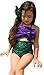 Little Girls 2 Pcs Princess Mermaid Tail Swimmable Costumes Bikini Set Swimwear