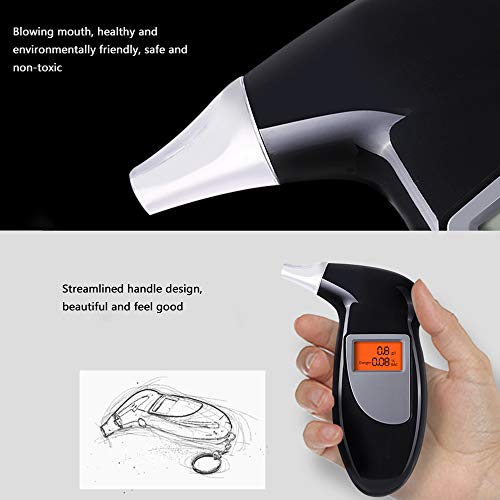 Fokine LCD Display Professional Digital Alcohol Tester Breathalyzer Analyzer Detector Test Alkomat Breathaly LCD Screen Test Device (Multicolor)