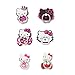 Finex Set of 3 Hello Kitty 2-in-1 Mobile Cell Smart Phone Kickstand Finger Ring and Holder Stand Grip Cute 360 Degree Rotating Ring for iPhone Samsung Android Smartphone Case - Random