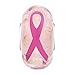 LovelyJewelry Sterling Silver Breast Cancer Awareness Pink Ribbon Murano Glass Charms Beads For Bracelet