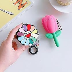 【2 Pack】 3D Cute Flower Case for Airpod 2/1,3D
