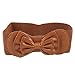 Elastic Coffee Butterfly Knot Hook Buckle Ladies Waist Belt