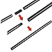 15mm Rod Connector 15mm Rod Extensions for 15mm Standard Rods Aluminum Alloy Neewer Lanparte Filmcity with M12(12mm)1.75H7 Thread (Pack of 2)