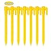Hikemax 60 Pack Plastic Tent Pegs Garden Landscape Stakes 5.7 Inch for Anchoring Garden Netting, Camping Tents, Rain Tarps and Landscape Fabric Lawn Edging Yellow