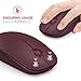 Jelly Comb 2.4G Slim Wireless Mouse with Nano Receiver, Less Noise, Portable Mobile Optical Mice for Notebook, PC, Laptop, Computer MS001 (Wine Red)