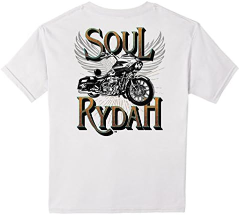 Kids Soul Rydah T-Shirt for Bikers, Hog Pounders 12 White