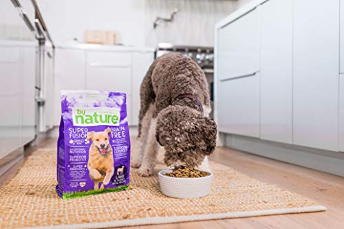 BY NATURE PET FOODS GRAIN FREE DOG FOOD MADE IN USA [GRAIN FREE DRY DOG FOOD WITH SUPERFOOD INGREDIENTS FOR FOOD SENSITIVITIES AND IMMUNE HEALTH], LAMB & TURKEY MEAL RECIPE, 4 LB. BAG, BROWN (77070)