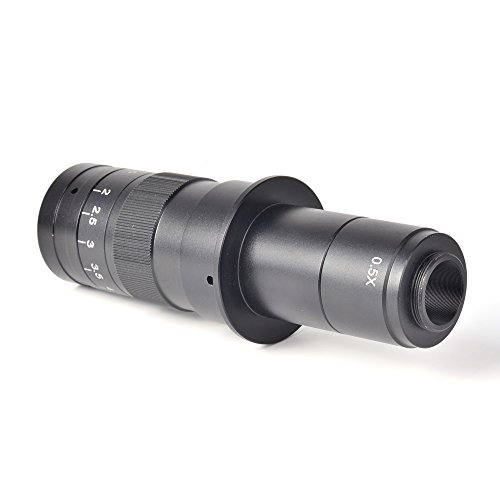 HAYEAR Monocular Max 180x Zoom C-Mount Glass Lens Adapter F/Industry Microscope Camera Objective - Thumbnail 3