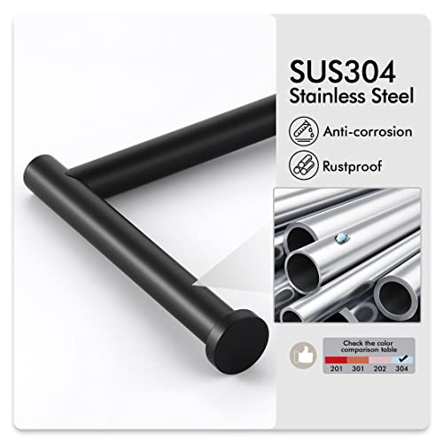 KES Black Toilet Paper Holder Stand Freestanding Toilet Paper Stand for