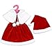 XADP 3pc Christmas Doll Clothes Red Color Including Hat Shawl Dresses Outsuits Fits American Girl Doll and Other 18 Inch Girl Dolls