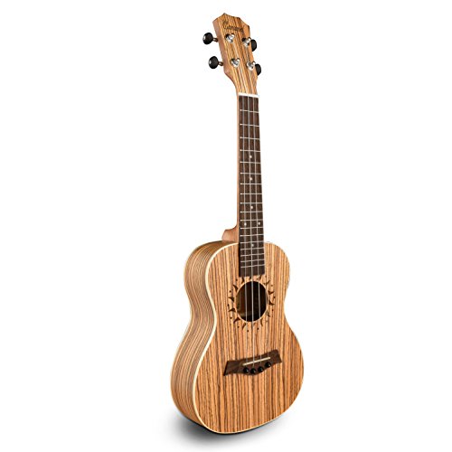 Caramel CC102A Zebra Wood Concert Acoustic Ukulele With Truss Rod