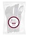 Disposable Clear Plastic Serving Utensils Set | Excellent for Weddings, Buffet and Parties | Includes 6 Forks, 6 Spoons, 6 Slotted Spoons and 6 Cake Knives | 9.5 inches | 24 Count