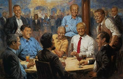 Andy Thomas The Republican Club Trump and Presidents signed Art Print (Paper Size 19 x 13) (Image Size 17 x 11)