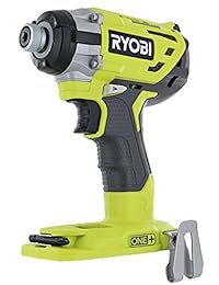 Ryobi P238 18 V One+ sin escobillas 1 4 2000 libras, 3,100 RPM inalámbrico controlador de impacto con overmold de zona de agarre, clip de cinturón y Tri-Beam LED (solo herramienta de alimentación, batería no incluida)