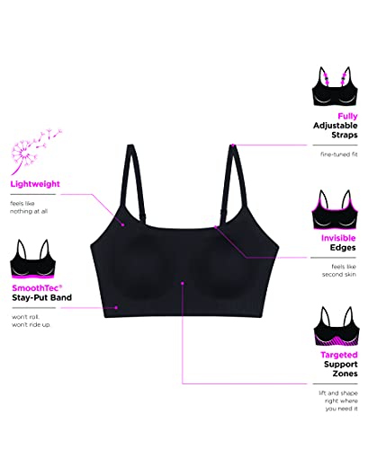 Maidenform Pure Comfort Bralette with Smoothing Fit, Wireless Bra, No-Roll Lightweight T-Shirt