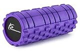 ProSource Sports Medicine Foam Roller 13” x 6” (33 cm x 15 cm)  with 2 Density Zones for Deep-Tissue Massage and Trigger-Point Muscle Therapy, Purple