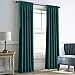 Dreaming Casa Teal Green Velvet Curtains for Living Room Thermal Insulated Rod Pocket Back Tab Window Curtain for Bedroom 2 Panels 52