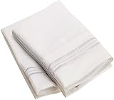 Harmony Linens Pillowcase Set - 1800 Double Brushed Microfiber Bedding (Set of 2 Standard Size, White)