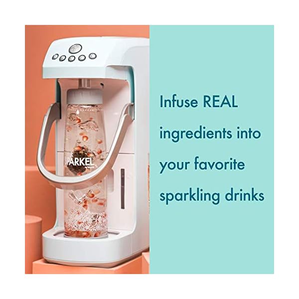 Spärkel Beverage System (Black) Sparkling Water and Soda Maker A