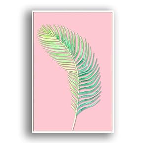 Framed Canvas Wall Art for Living Room, Bedroom Leaves Canvas Prints for Modern Home Decoration Ready to Hang - 16"x24" inches