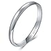 BORUO 925 Sterling Silver Ring Stacking Rings Plain Dome Tarnish Resistant Comfort Fit Wedding Band Gifts for Special Occasions 1.5mm 2mm 3mm Ring Size 4-12