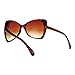 SA106 Unique Oversized Cat Eye Hybrid Butterfly Sunglasses Brown