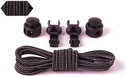 No Tie Shoe laces,Athletic Shoe Laces With Elastic for Adults and Kids - Stretch Sneaker Strings Quick Lacing System for Fitness of Running, Hiking -2 pairs 100cm-Coffee